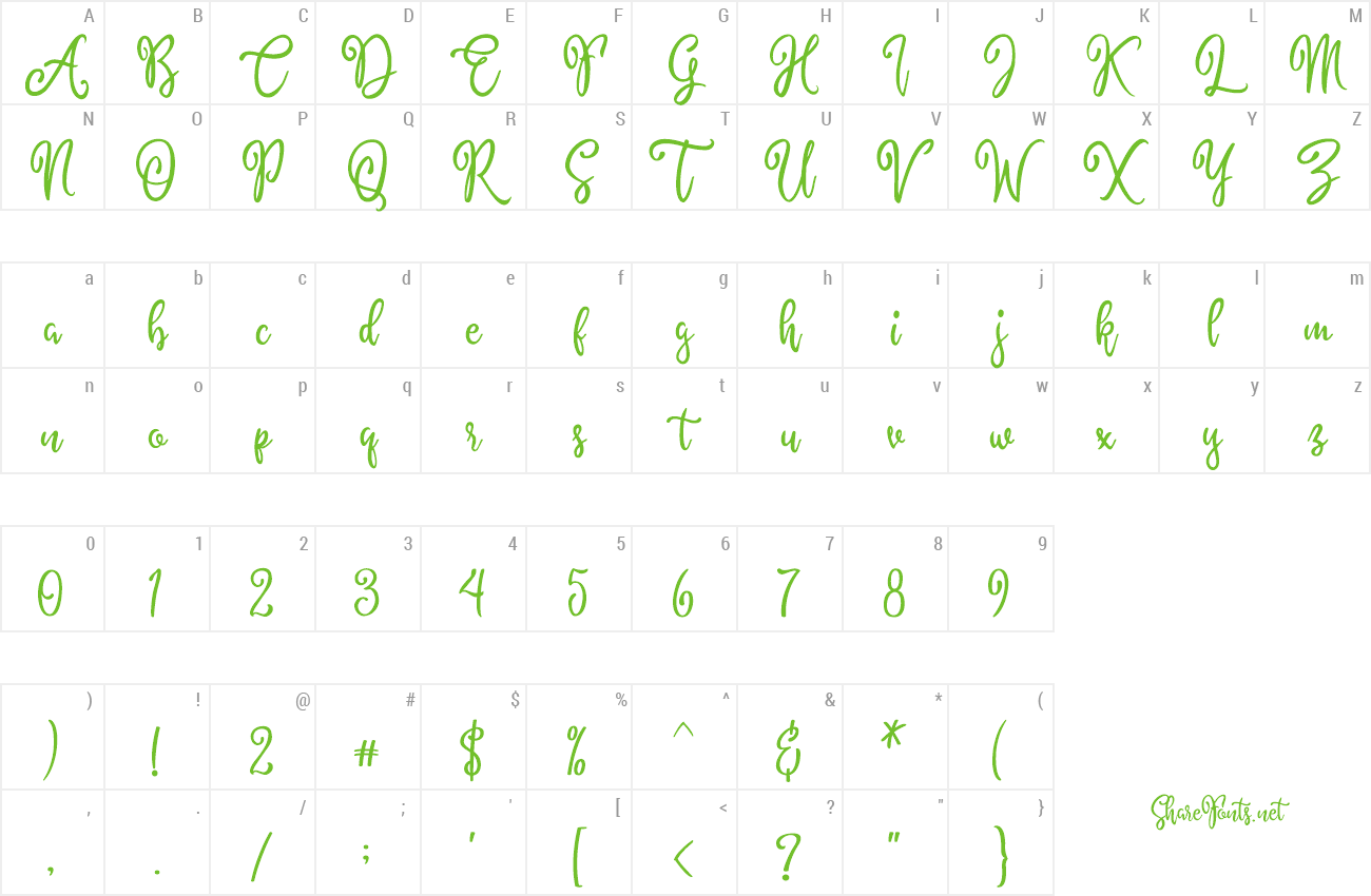 Font Alyssum preview